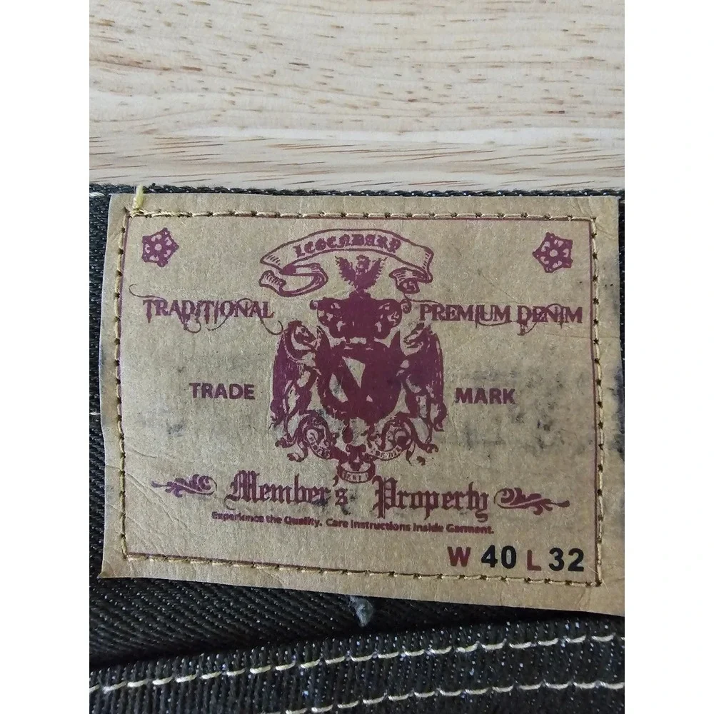 Member's Property Premium Denim Jeans‎ W40 L32 Dark Wash Straight Leg